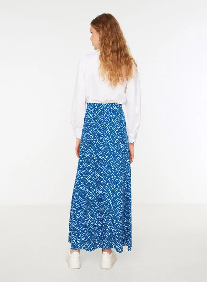 Styli Polka Dot Print Modest Maxi Skirt