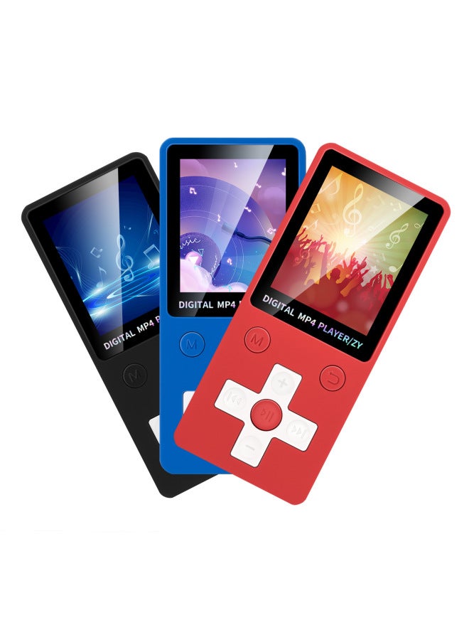 Bluetooth Block Card MP3 Thin Light Portable Screen MP3 Music Player Video MP4 MP3-Body Color:Blue-Memory Capacity:Bluetooth External Plug-in Card Version + Data Cable + Headphone Cable + Packaging Box - Image 2