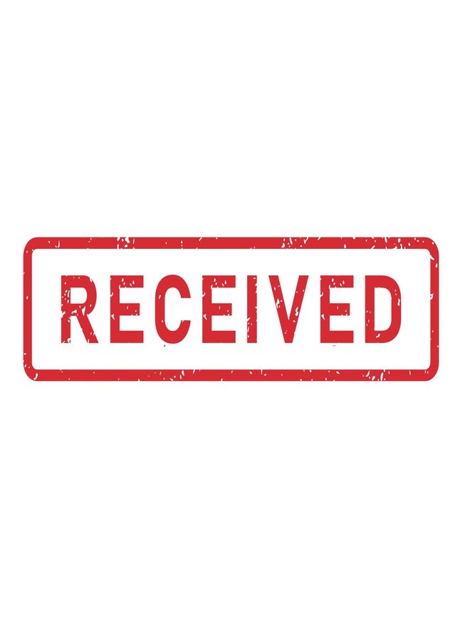 Monotech Enterprises Pre-Ink Stamp with Message (Received) (Red) - Image 3