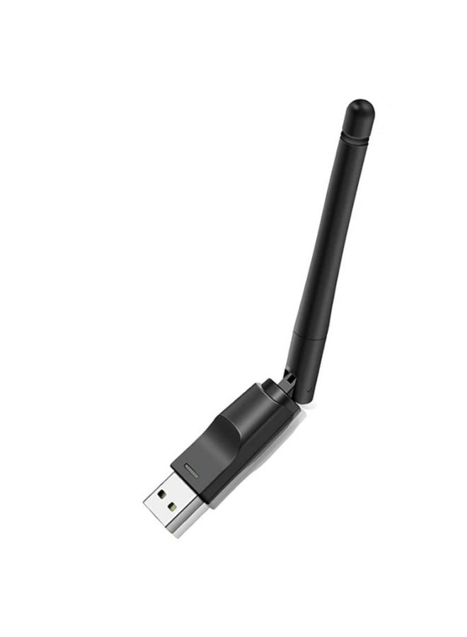 محول واي فاي لاسلكي 802.11N USB 2.0 بسرعة 150 ميجابت في الثانية أسود - Image 2