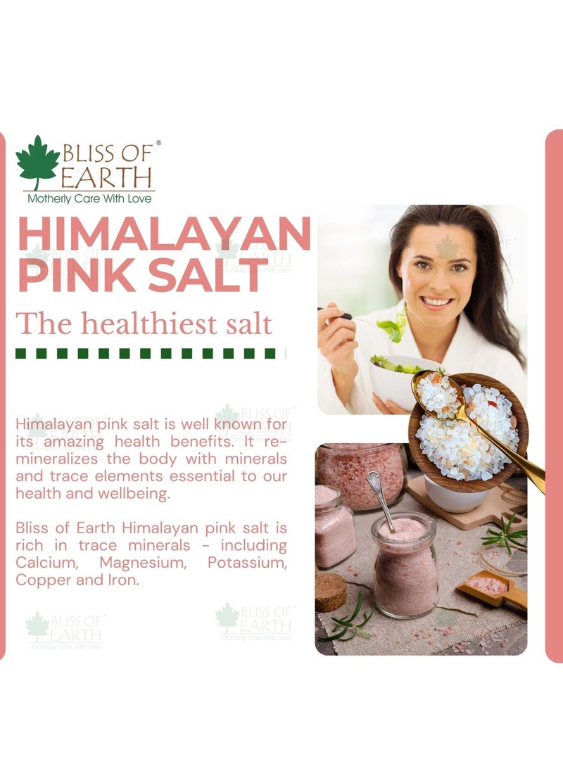 BLISS OF EARTH Bliss of Earth Pure Pakistani Himalayan Pink Salt Non Iodised for Weight Loss & Healthy Cooking, Natural Substitute of White Salt, 1kg  - Image 5