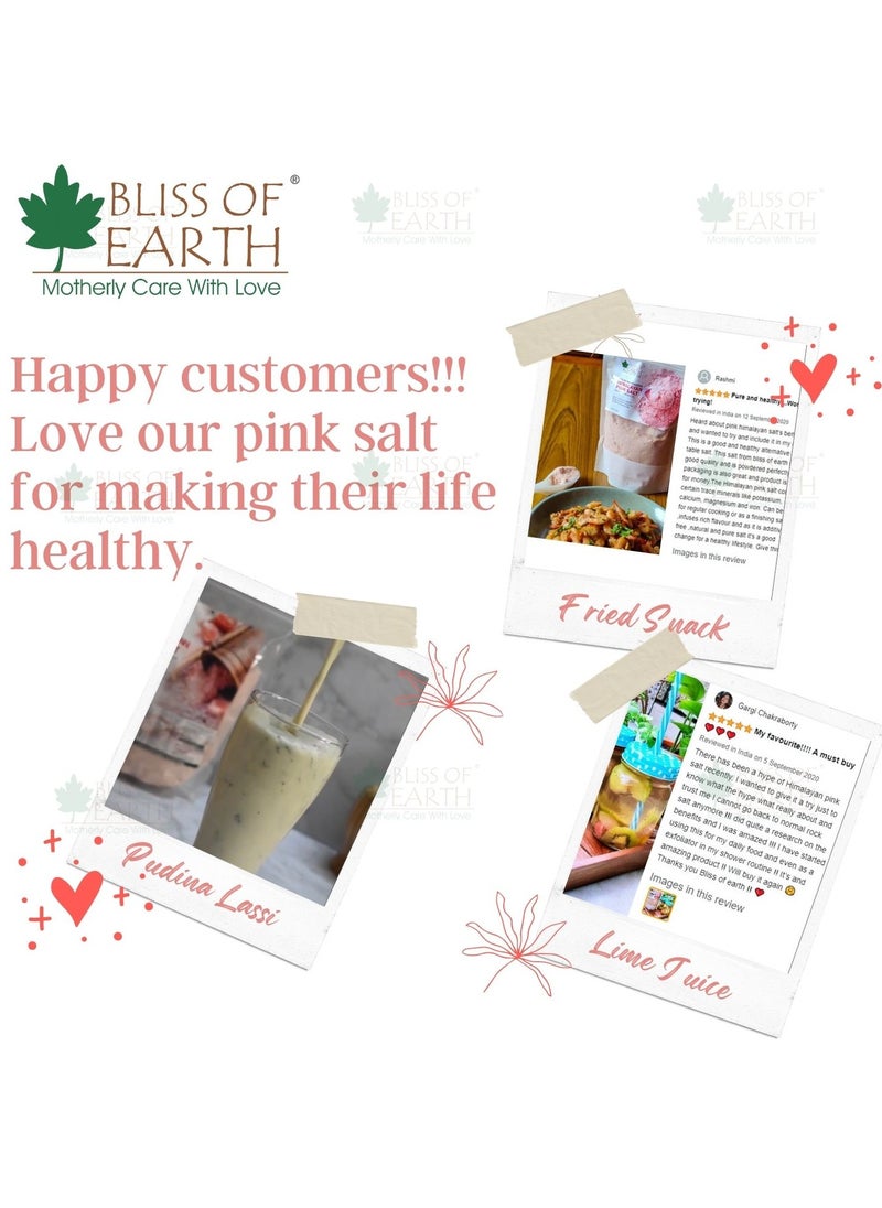 BLISS OF EARTH - Bliss of Earth Pure Pakistani Himalayan Pink Salt Non Iodised for Weight Loss & Healthy Cooking, Natural Substitute of White Salt, 1kg - Image 1