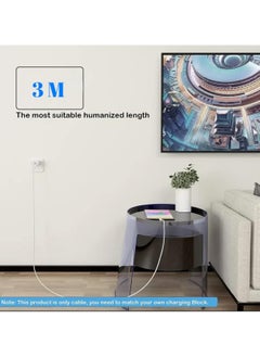 FARROBIZZ Type C to C charge cable,long 3 meters long 100W fast charge, cable for mobiles and tablets  - Image 3