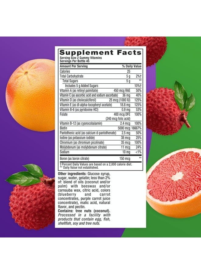Vitafusion Multi+ Immune Support* – 2-In-1 Benefits & Flavors – Adult Gummy Vitamins With Vitamin C, Zinc, Daily Multivitamins, 90 Count - Image 4