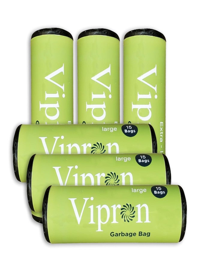 Vipron Garbage Bags (large) 90 Bags 24 X 32 Inches (Pack of 6) for Dustbin Bags/Trash Bag - Image 1
