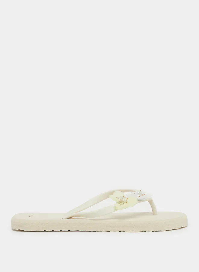 ستايلي Styli Flower Corsage Flip Flop