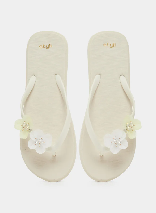Styli Styli Flower Corsage Flip Flop