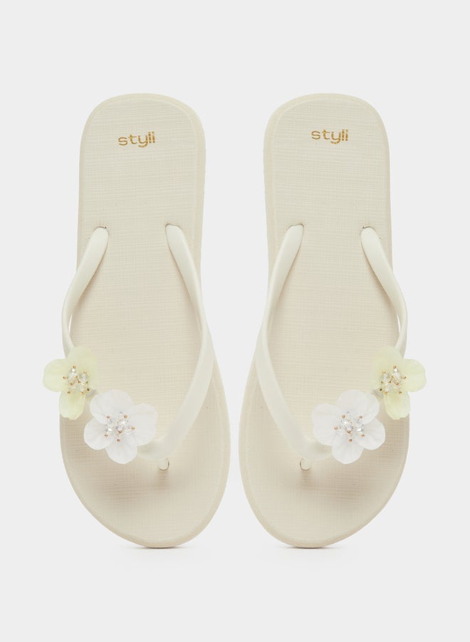 Styli Styli Flower Corsage Flip Flop  - Image 5