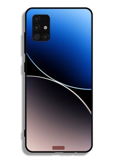 Samsung Galaxy A51 4G Protective Case Cover Curve Lines Pattern