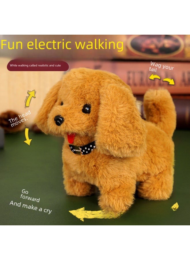 Electronic Pet Toy Dog Cat Interactive Intelligent Robot Pets Smart Puppy Kitten Playmate Automatic Feeder-Color:Saint Bernard (light Brown)-Specifications:opp Bag - Image 4