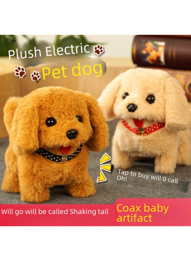 Electronic Pet Toy Dog Cat Interactive Intelligent Robot Pets Smart Puppy Kitten Playmate Automatic Feeder-Color:Saint Bernard (light Brown)-Specifications:opp Bag - Image 2