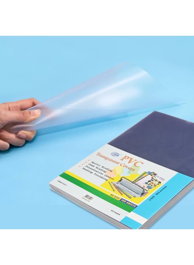 FIS PVC Transparent Cover, A4 Size(210x297mm), 200 Micron Thickness, Packet of 100 Sheets, Clear Transparent View, Best for Binding & Presentation Covers-FSCI20A4CLN  - Image 5