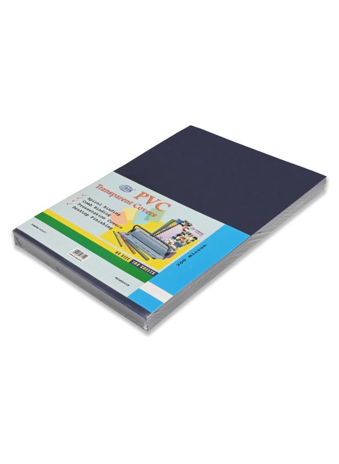 FIS PVC Transparent Cover, A4 Size(210x297mm), 200 Micron Thickness, Packet of 100 Sheets, Clear Transparent View, Best for Binding & Presentation Covers-FSCI20A4CLN  - Image 1