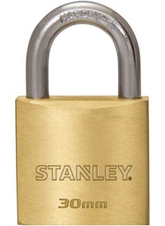 Stanley Stanley Padlock Brass 30mm Standard Shackle with 3 Keys Included  - Image 3