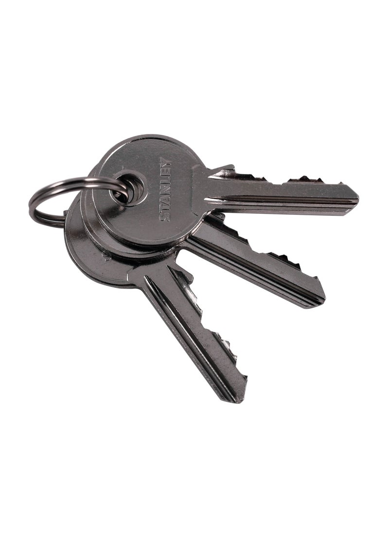 Stanley - Stanley Padlock Brass 30mm Standard Shackle with 3 Keys Included - Image 1