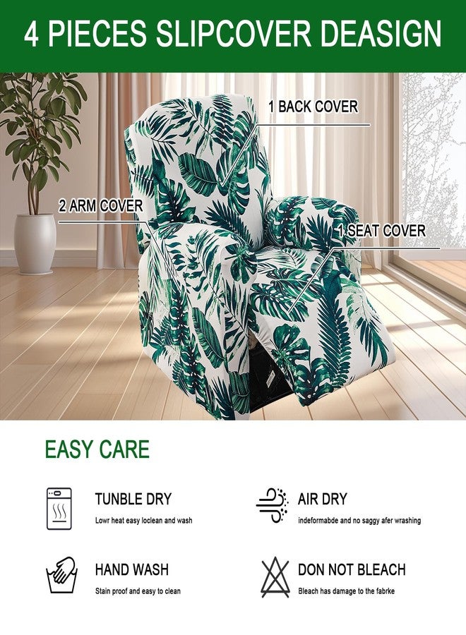 FUANGUI غطاء كرسي استرخاء من فوانغوي، 4 قطع، غطاء كرسي استرخاء مع جيوب تخزين، واقي أثاث لغرفة المعيشة، غطاء أريكة جاكار للأطفال والحيوانات الأليفة والكلاب والقطط، 30 - Image 3
