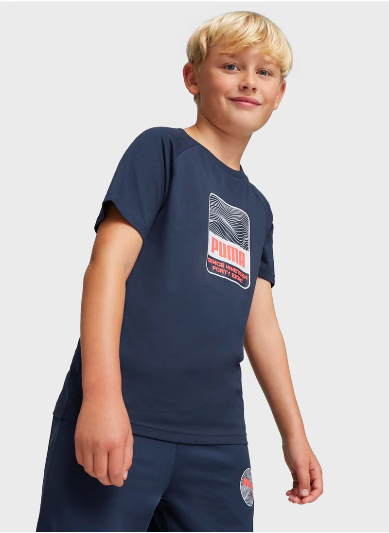 PUMA Kids Active Sports Graphic T-Shirt