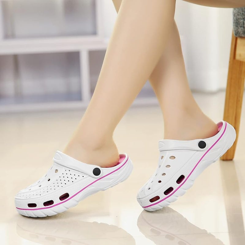 ChayChax Men's and Women's Arch Support Clogs Garden Shoes Slip-on Outdoor Beach Slippers with Removable Cushion Footbed - Image 2