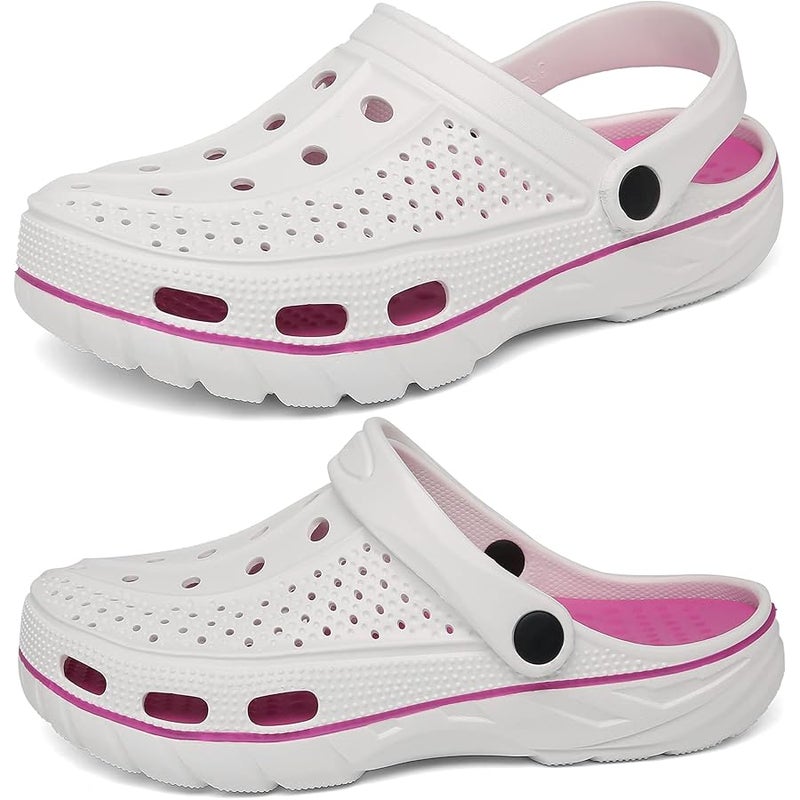ChayChax Men's and Women's Arch Support Clogs Garden Shoes Slip-on Outdoor Beach Slippers with Removable Cushion Footbed - Image 3