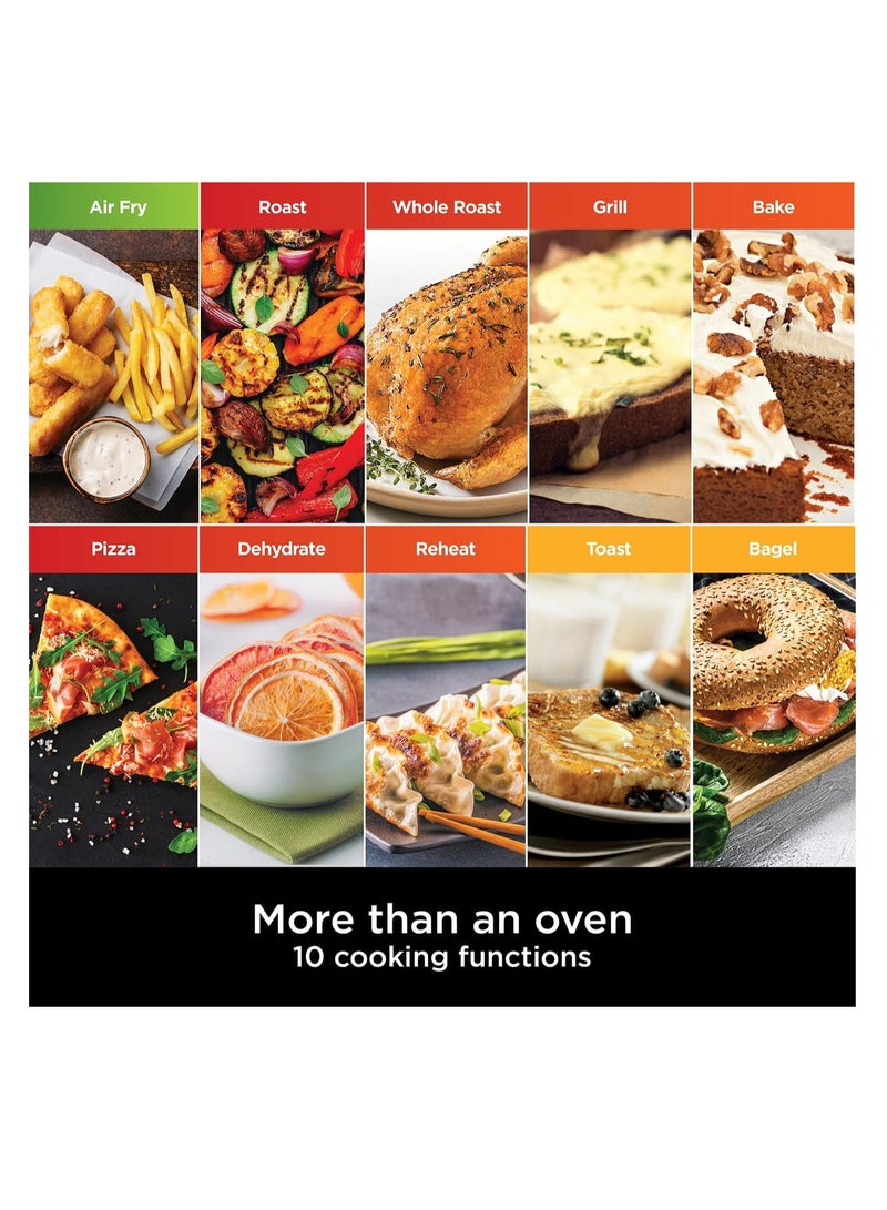 Ninja Foodi 10-in-1 Multifunction Oven, Fast Mini Oven, Countertop Oven, 10 Cooking Functions, Air Fry, Pizza, Grill, Roast, Bake, Toast, Bagel And More, Make Family-Size Meals 1 L 2400 W Dt200ME 43.5 - Image 3