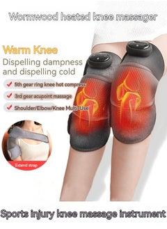 M MIAOYAN Electric heating knee pads, self-heating knee massager, warms old cold legs, knee joint hot compress pain physiotherapy artifact, sports injury repair massager (pair)  - Image 1
