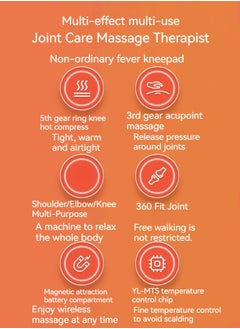 M MIAOYAN Electric heating knee pads, self-heating knee massager, warms old cold legs, knee joint hot compress pain physiotherapy artifact, sports injury repair massager (pair)  - Image 4