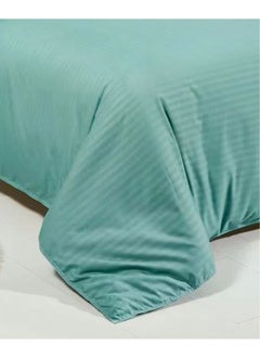 LIMOS Bed Sheet Set 100% Soft Brushed Cotton Duvetcover Fitted Sheet and 4 Matching Pillowcase 6Pcs(Green)  - Image 2