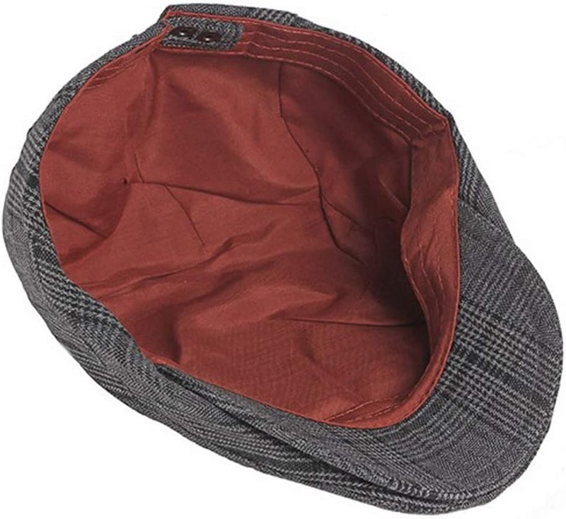 Qunson 2 Pack Men's Cotton Flat Cap Ivy Gatsby Newsboy Hat - Image 4