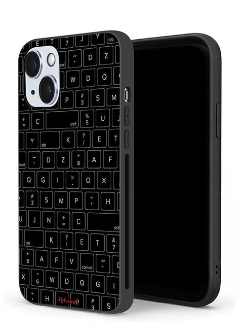 Apple iPhone 14 Protective Case Random Keyboard Keys Pattern