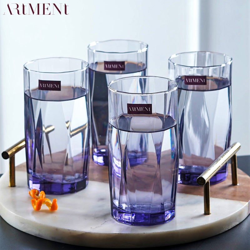 Artment Amethyst Noir Tall Glasses Set of 4 - Image 1