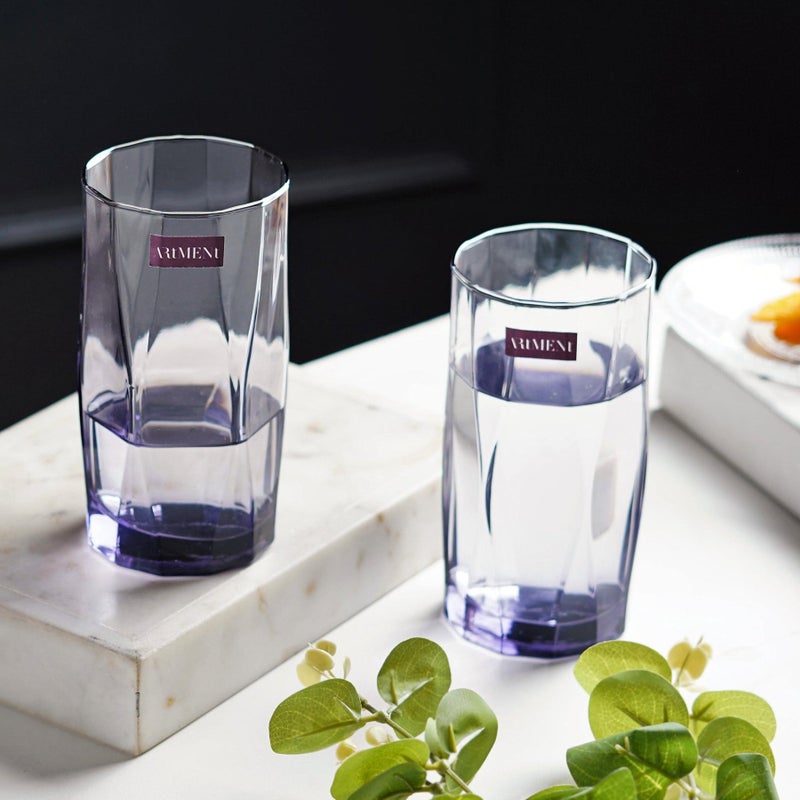 Artment Amethyst Noir Tall Glasses Set of 4 - Image 2
