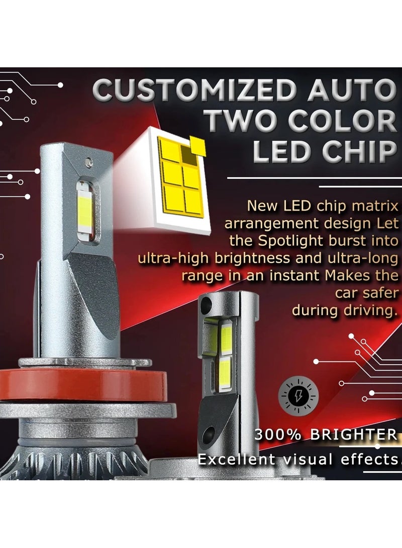 gz auto GZ AUTO LED Headlight Bulbs 6500K Super Bright LED Bulb High Low Dual Beam Halogen Replacement LED Headlights Conversion Kit, 150W Pack of 2 | For Universal | 1 Year Replacement Warranty - Image 2