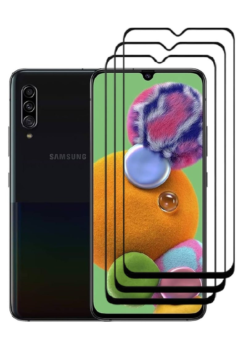 AINA 3 Pieces Tempered Glass Screen Protector 5D Designed For Samsung Galaxy A90 5G Full Glue Edge to Edge Full Screen Coverage And Bubble Free - Image 1