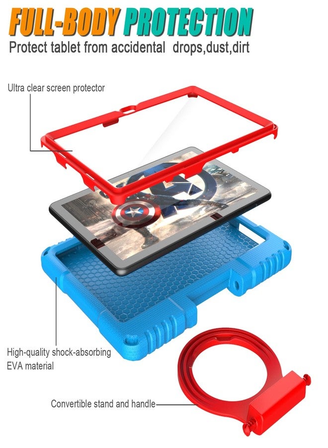 Lainergie Amazon Fire HD 10 & Fire HD 10 Plus Tablet Case for Kids(13th/11th Generation, 2023/2021 Release), Shockproof Case with Screen Protector and Handle Stand Incompatible iPad Samsung TCL,Blue - Image 3
