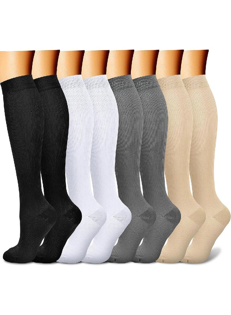 Blood Circulation Compression Socks For Men And Women (8 Pairs), The Best Support For Sports, Running And Hiking - Image 1