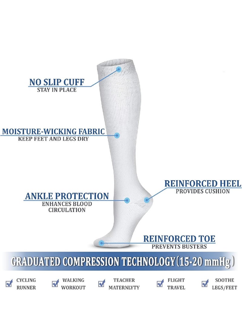 Blood Circulation Compression Socks For Men And Women (8 Pairs), The Best Support For Sports, Running And Hiking - Image 4