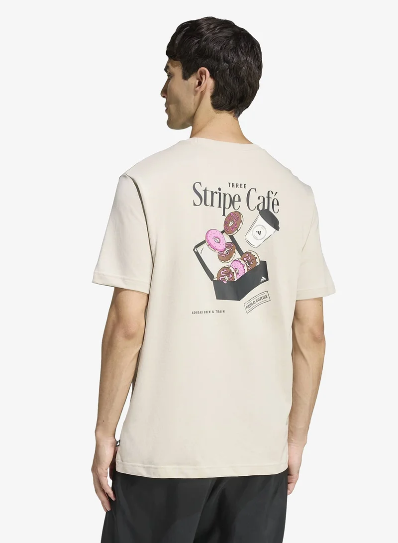Adidas Coffee Cafe Donut Box Graphic T-Shirt