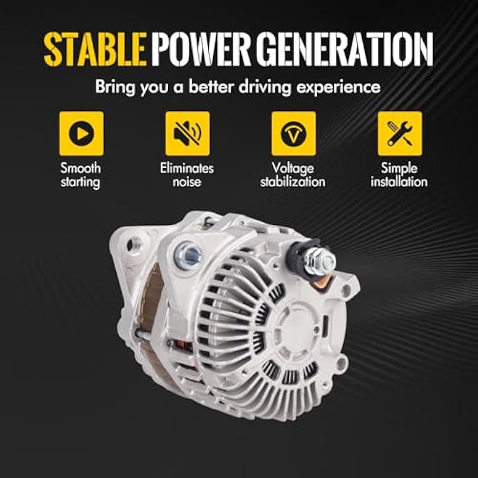 KUSATEC 04801323AB New Alternator Fit for Chrysler 200 2011-2013 Sebring 2007-2010; Dodge Avenger 2008-2013 Caliber 2007-2012; Jeep Compass Patriot 2007-2017 1.8 2.0 2.1L L4;12V 115A OE# AMT0194 11231 - Image 3