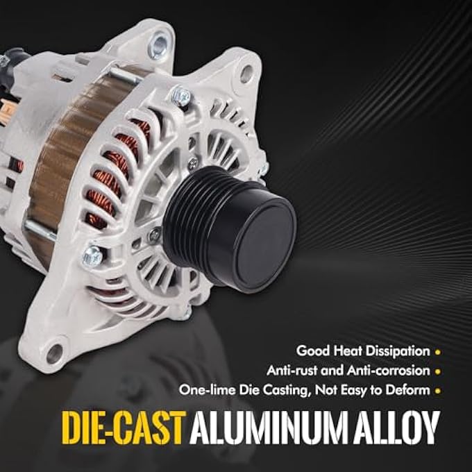 KUSATEC 04801323AB New Alternator Fit for Chrysler 200 2011-2013 Sebring 2007-2010; Dodge Avenger 2008-2013 Caliber 2007-2012; Jeep Compass Patriot 2007-2017 1.8 2.0 2.1L L4;12V 115A OE# AMT0194 11231 - Image 2