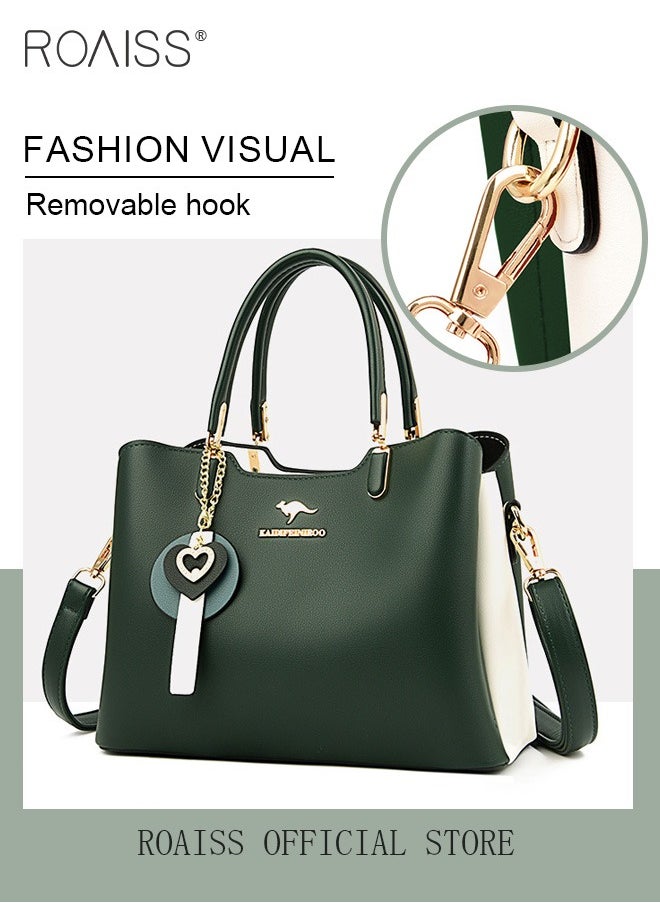 roaiss Leather Women Shoulder Bag Women's Handbag Elegant Patent Leather Bag Waterproof Handbag Shoulder Bag Women Large Capacity Bag  - Image 5