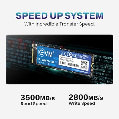 EVM 1TB M.2 NVMe SSD 2280 | PCIe Gen3x4 Internal SSD | 3500MB/s Read | 2800MB/s Write | 3D NAND Flash | Ultra Fast Storage | High Performance | for Laptop & Desktop | 5 Year Warranty(EVMNV/1TB) - Image 3