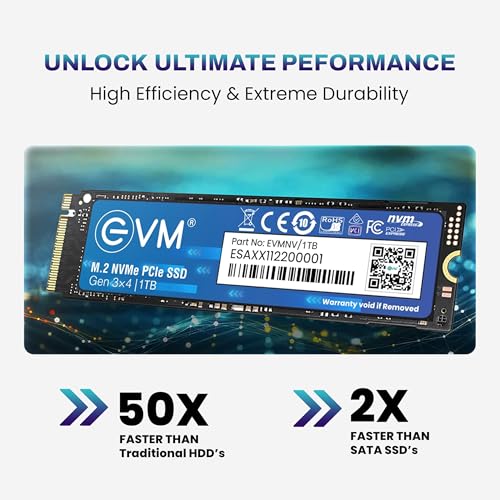 EVM 1TB M.2 NVMe SSD 2280 | PCIe Gen3x4 Internal SSD | 3500MB/s Read | 2800MB/s Write | 3D NAND Flash | Ultra Fast Storage | High Performance | for Laptop & Desktop | 5 Year Warranty(EVMNV/1TB) - Image 5
