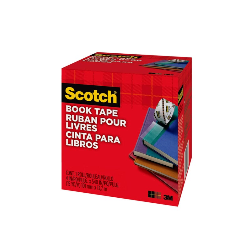 Scotch Book Tape, 4 in x 540 in, Excellent for Repairing, Reinforcing Protecting, and Covering (845-400) - Image 2