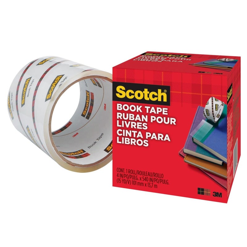 Scotch Book Tape, 4 in x 540 in, Excellent for Repairing, Reinforcing Protecting, and Covering (845-400) - Image 5