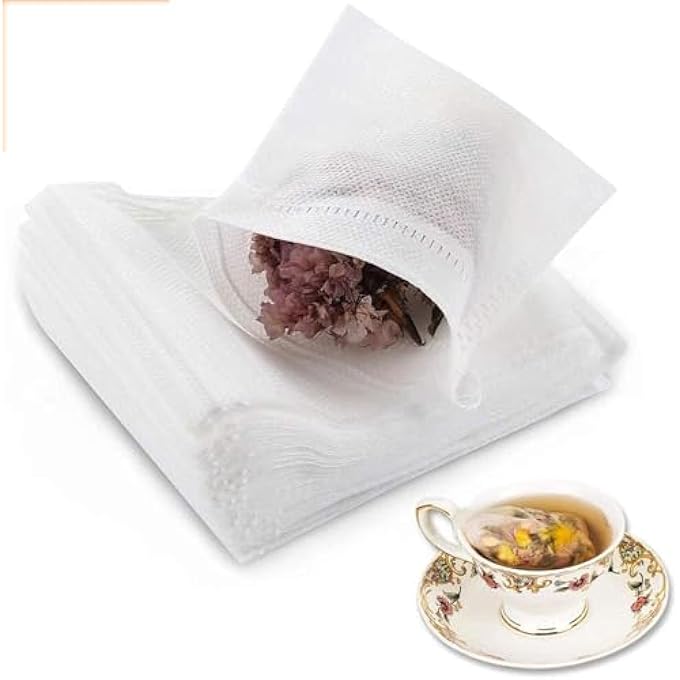 SWIUKPHE Tea Bags For Loose Leaf Tea 400 Pcs Tea Filter Bags Food Grade Reusable Cotton Mesh Bags Bags For Cooking Soaking Medicinal Liquor Tea Coffee Filter Store Spices 354 X 275 Inch - Image 1