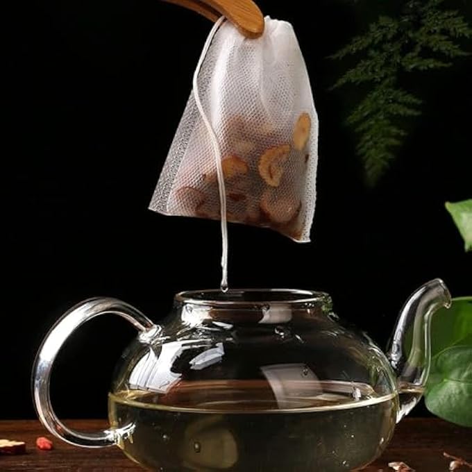 SWIUKPHE Tea Bags For Loose Leaf Tea 400 Pcs Tea Filter Bags Food Grade Reusable Cotton Mesh Bags Bags For Cooking Soaking Medicinal Liquor Tea Coffee Filter Store Spices 354 X 275 Inch - Image 4