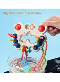 General Montessori Pull String Toys for Babies,  0-18 Months Baby Sensory Toys Balls Toddler Travel Toys Infant Toys, Teething Toys Developmental Fine Motor Skills Toys for 1-3 Year Old (Crab)  - Image 2