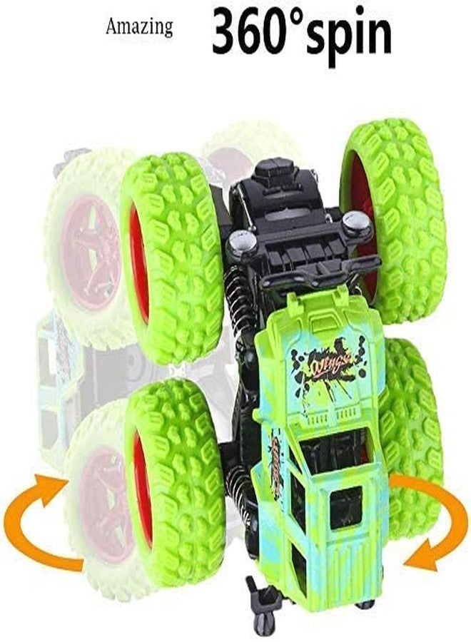 DEOXY Monster Truck Toy Cars Friction Powered Vehicles, 360 Degree Stunt 4wd Cars Push go Truck Toys for Toddler Kids Toys (Pack of 2) - Image 4