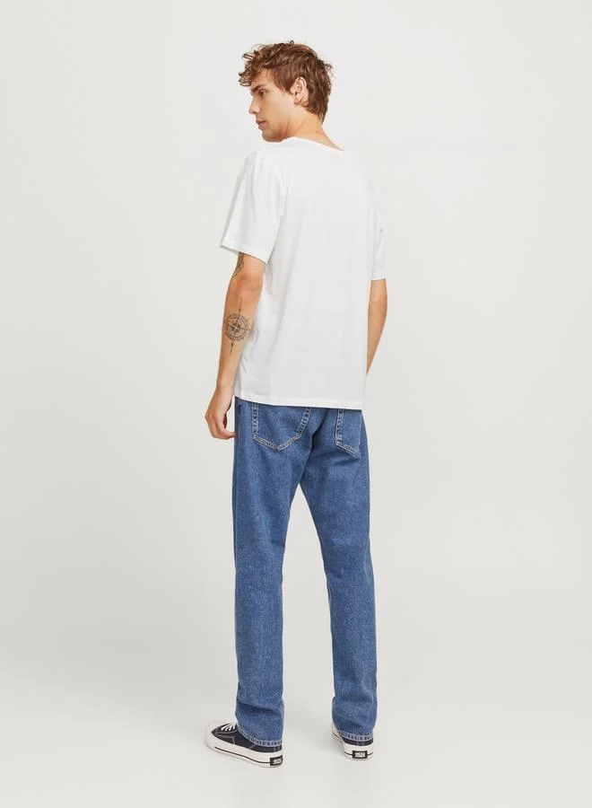 JJ Rebel California Print Round Neck Boxy T-Shirt