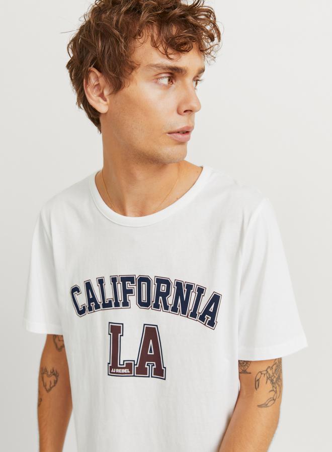 JJ Rebel California Print Round Neck Boxy T-Shirt  - Image 2